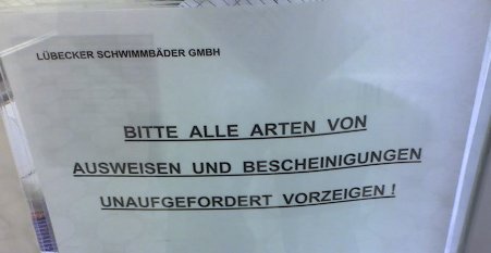 Bitte alle Dokumente vorzeigen