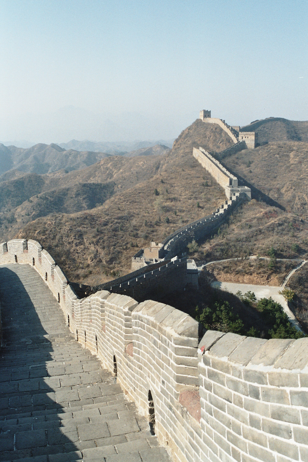 Die große Mauer auf dem Weg von Peking nach Chengde